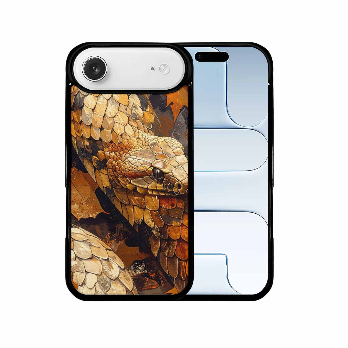 iPhone 17 Air Case — Distressed Autumn Snake Original Art, Custom Designed Case Cover
