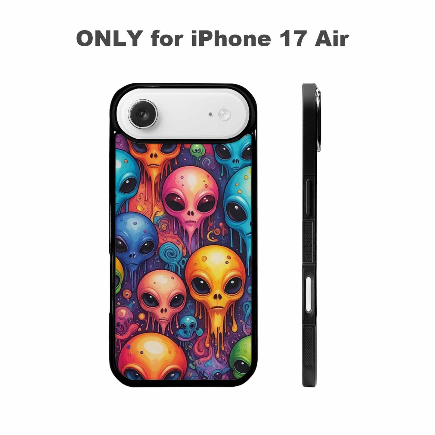 iPhone 17 Air Case — Melting Aliens Pattern Hundreds Of Alien, Unique Phone Case Design