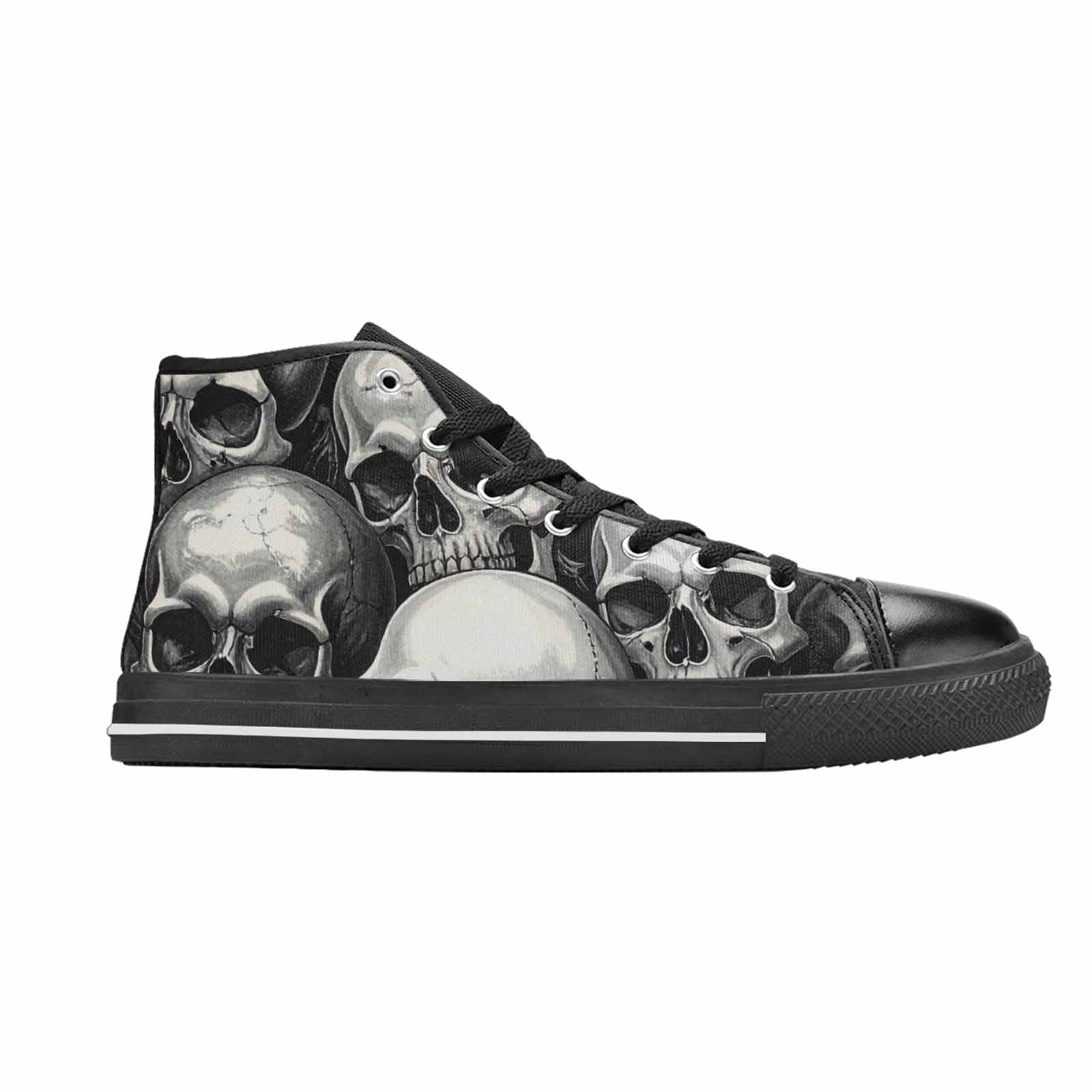 MEN'S Skulls - Classic High Top Canvas Grunge Custom Shoes