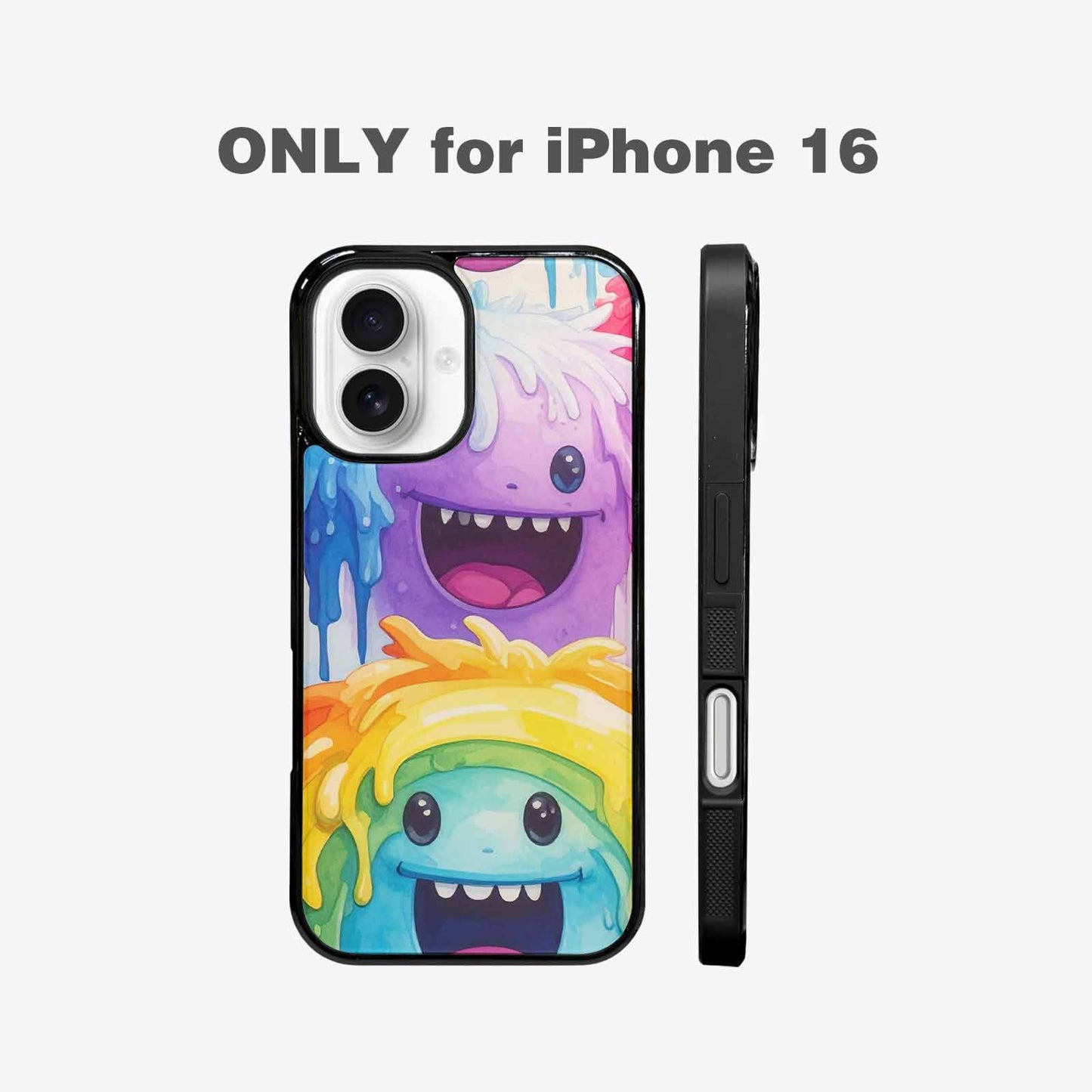 iPhone 16 Case — Rainbow Sherbet Monster, Unique Phone Case Design