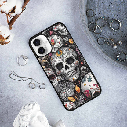 iPhone 16 Plus Case — Greyscale Black And White Dark Black, Custom Phone Case