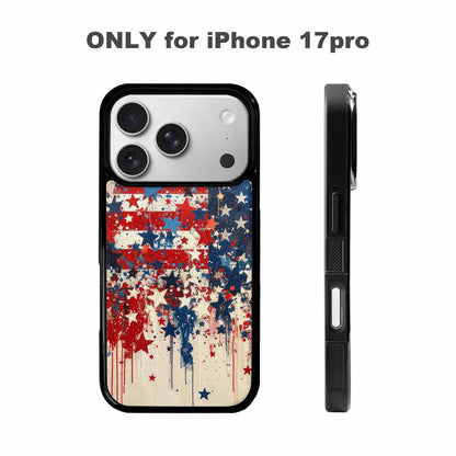 iPhone 17 Pro Case — Patriotic Stars And Stripes American Galaxy, Custom Phone Case