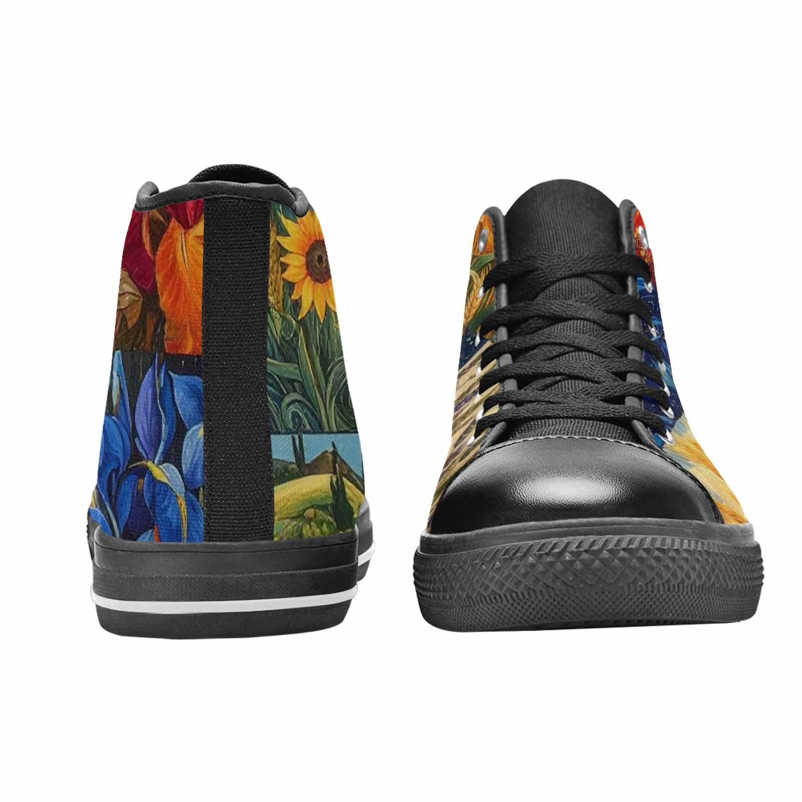 MEN'S Van Gogh-Style Swirl High Top Canvas Dark Academia Custom Shoes