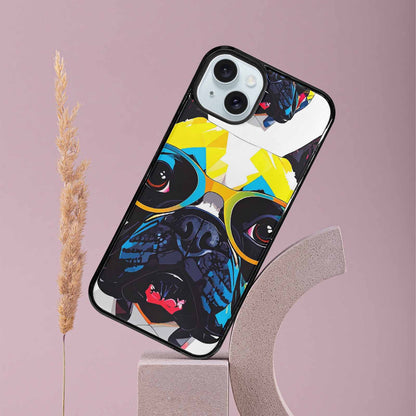 iPhone 15 Plus Case — French Bulldog Pop Art Pattern, Custom Print Case Cover