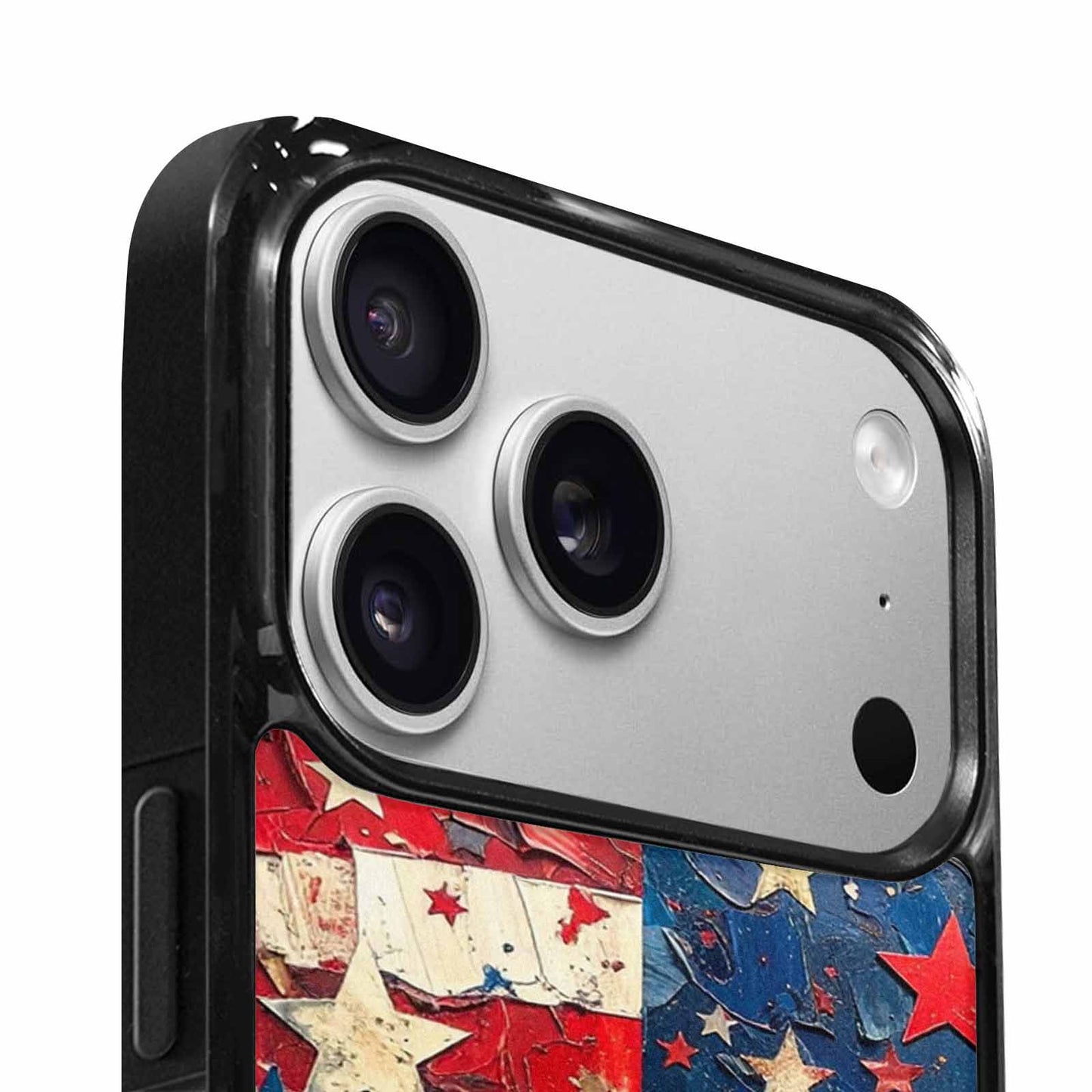 iPhone 17 Pro Max Case — Patriotic Stars And Stripes Galaxy Space, Personalized Phone Case