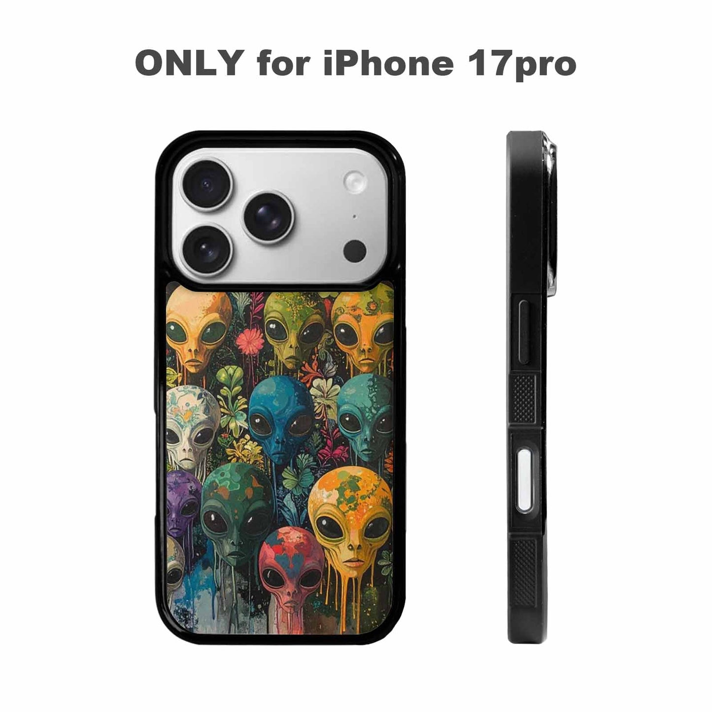 iPhone 17 Pro Case — Aliens Pattern Hundreds Of Sma Alien, Custom Print Case Cover