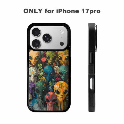 iPhone 17 Pro Case — Aliens Pattern Hundreds Of Sma Alien, Custom Print Case Cover