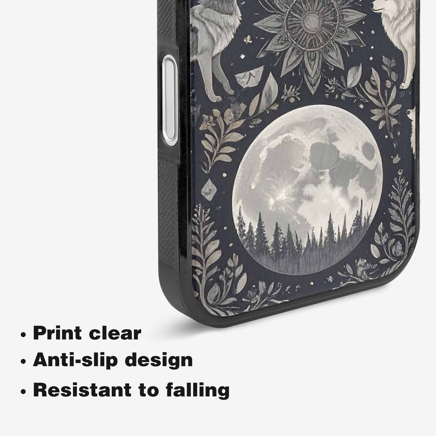 iPhone 16 Plus Case — Wolves Everywhere Collage Overlap Small Wolf, Custom Made Phone Cover