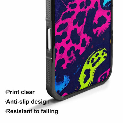 iPhone 17 Case — Leopard Print Neon Seamless Animal Print, Custom Made Phone Cover