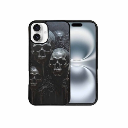 iPhone 16 Plus Case — Grey Dark Black And Grey Tones, Custom Print Case Cover