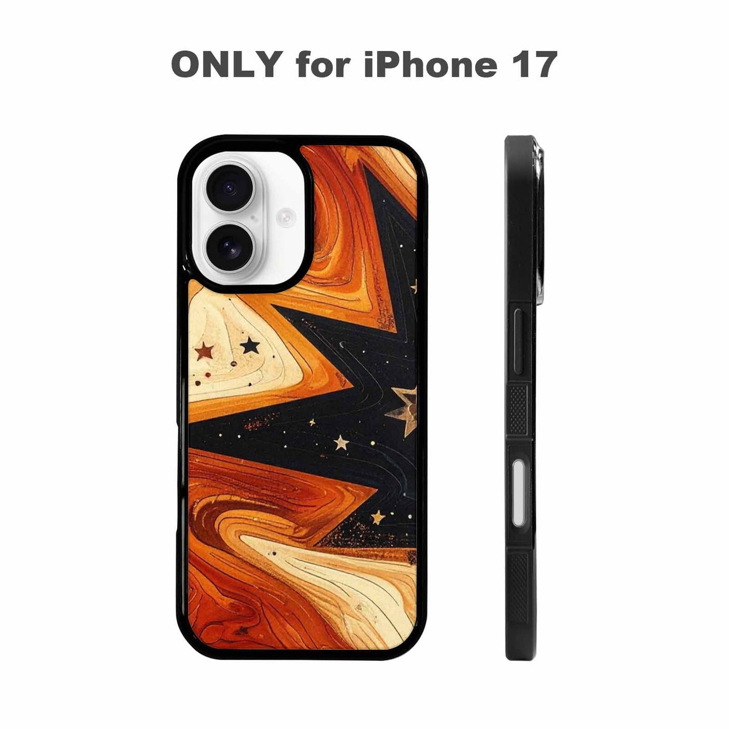 iPhone 17 Case — Foil Wood Grain Galaxy Space, Custom Print Case Cover