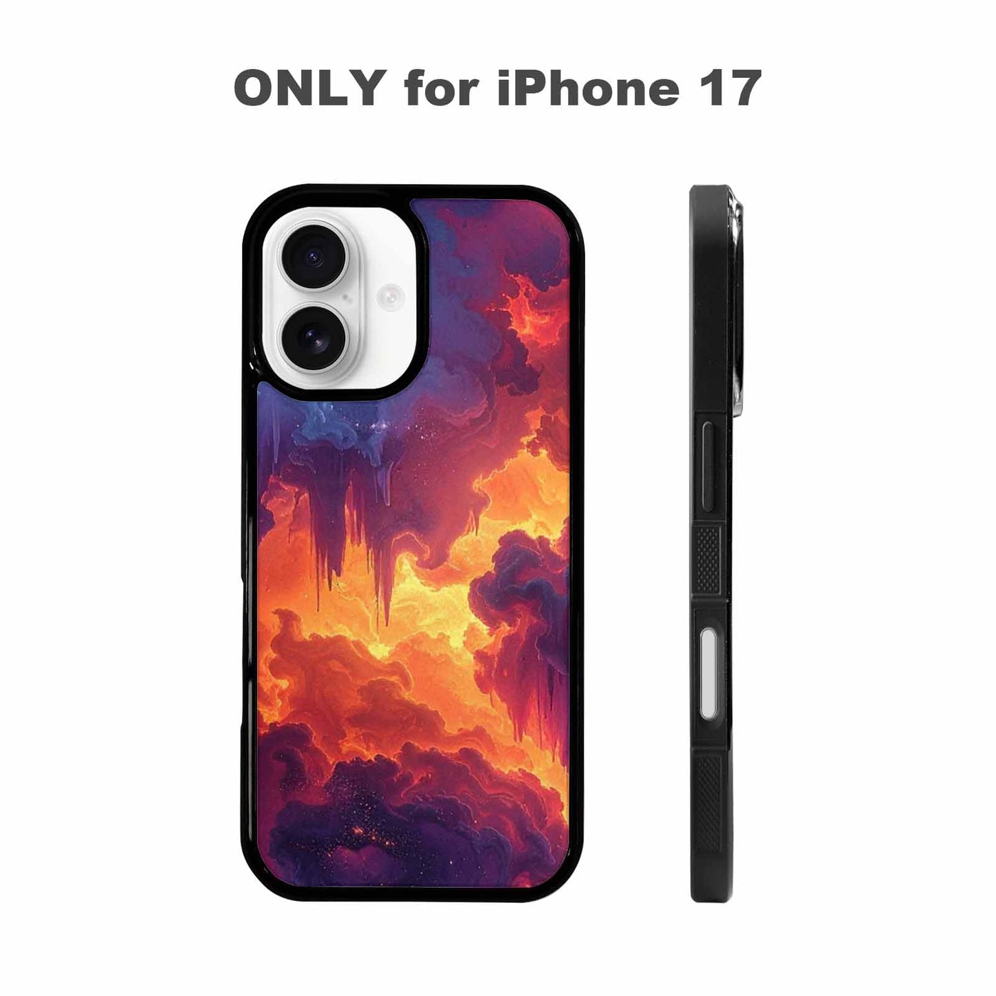 iPhone 17 Case — Seamless Tileable Pattern Of Galaxy Space, Custom Printed Phone Case