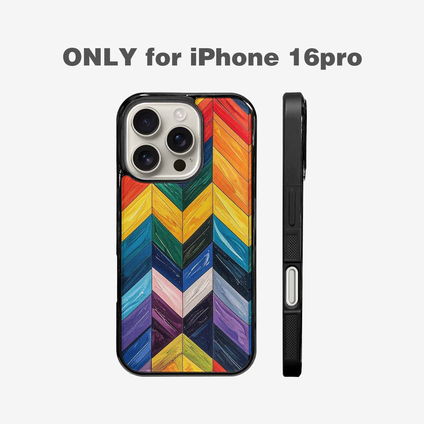 iPhone 16 Pro Case — Progress Pride Flag Color Theme Small, Custom Phone Case