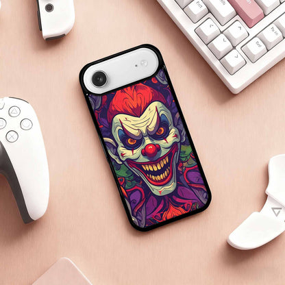 iPhone 17 Air Case — Evil Circus Heads Faces Overlapping Cartoon, Customized Protective Case