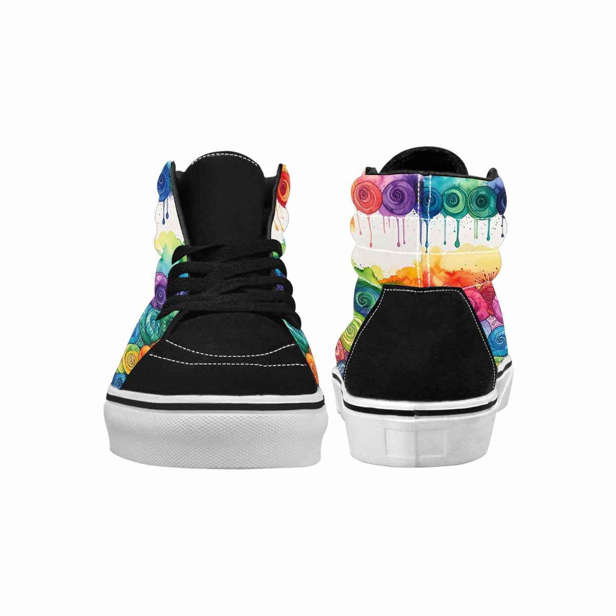 MEN'S Tie High Top Canvas Grunge Custom Shoes