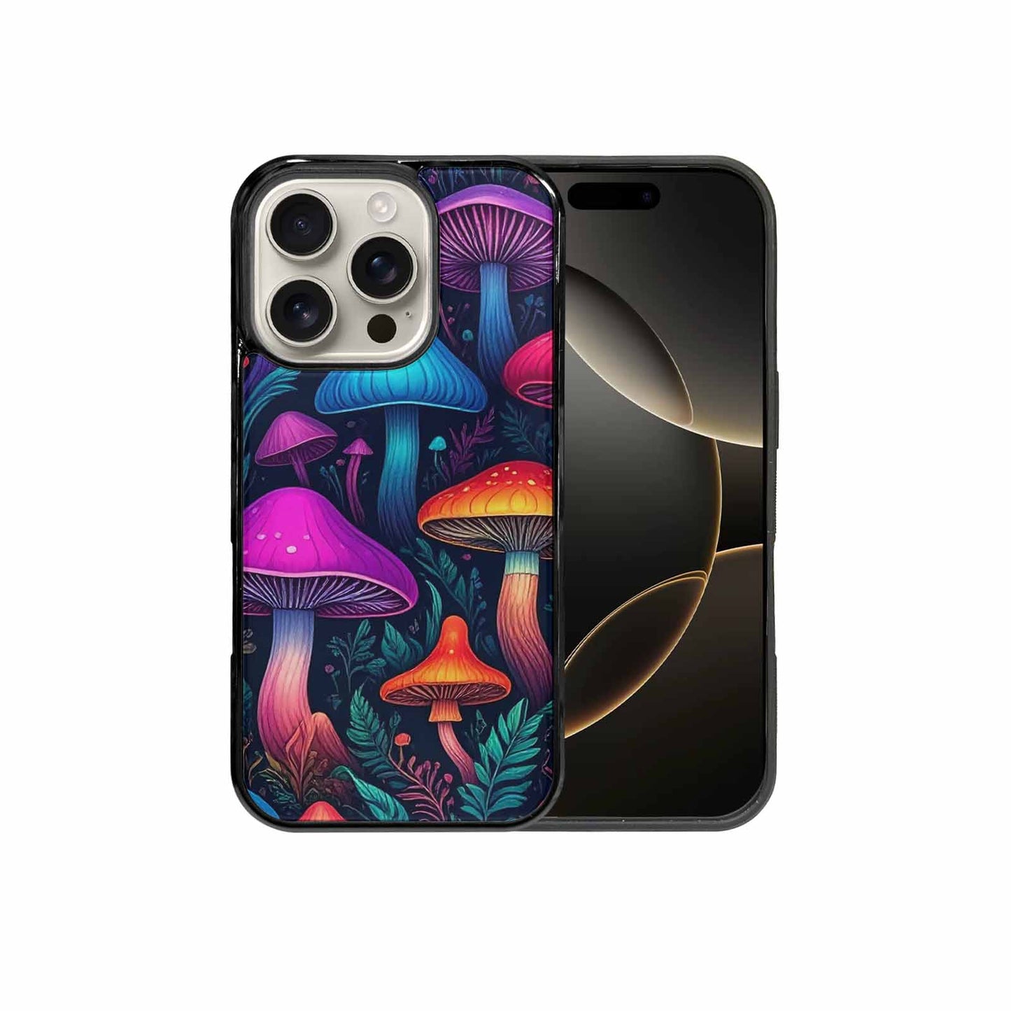 iPhone 16 Pro Case — Mushroom Psychedelic Art Seamless Pattern Vibrant, Unique Phone Case Design