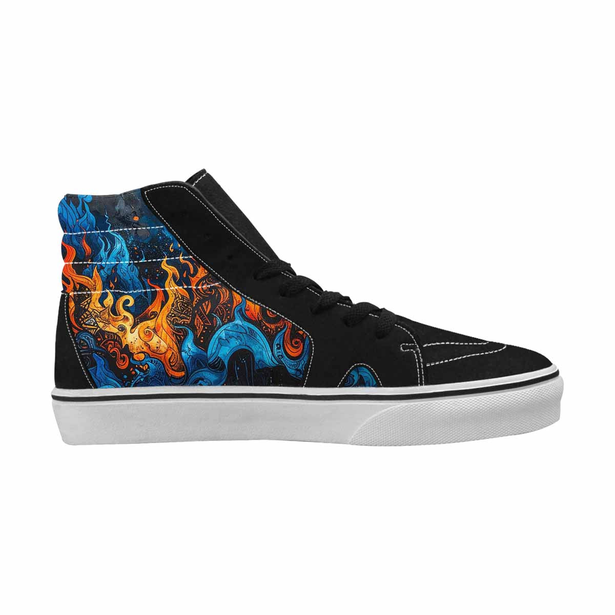 MEN'S Flame Burst High Top Canvas Vivid Sneakers
