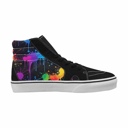 MEN'S Paint Splatter High Top Canvas Dark Academia Custom Shoes