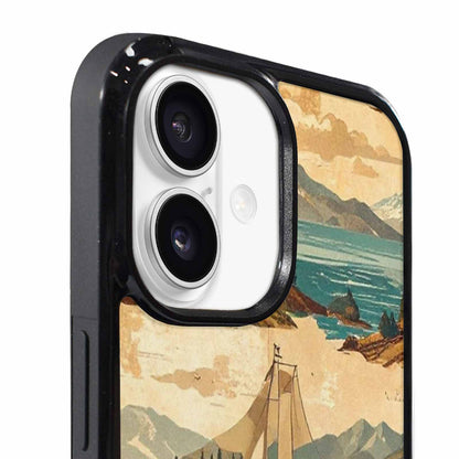 iPhone 17 Case — Vintage Travel Artwork Pattern Retro Vintage, Custom Printed Phone Case