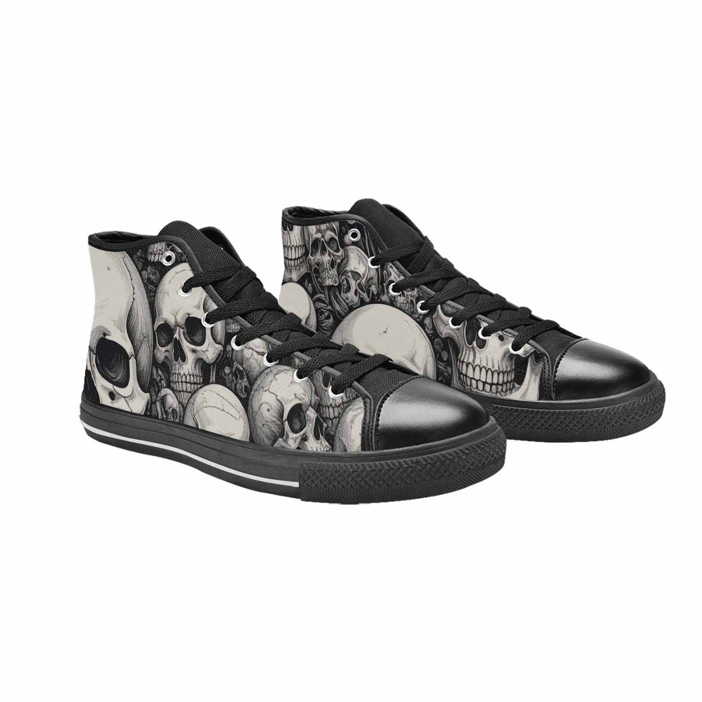 WOMEN'S Skulls - Classic High Top Canvas Surreal Custom Shoes