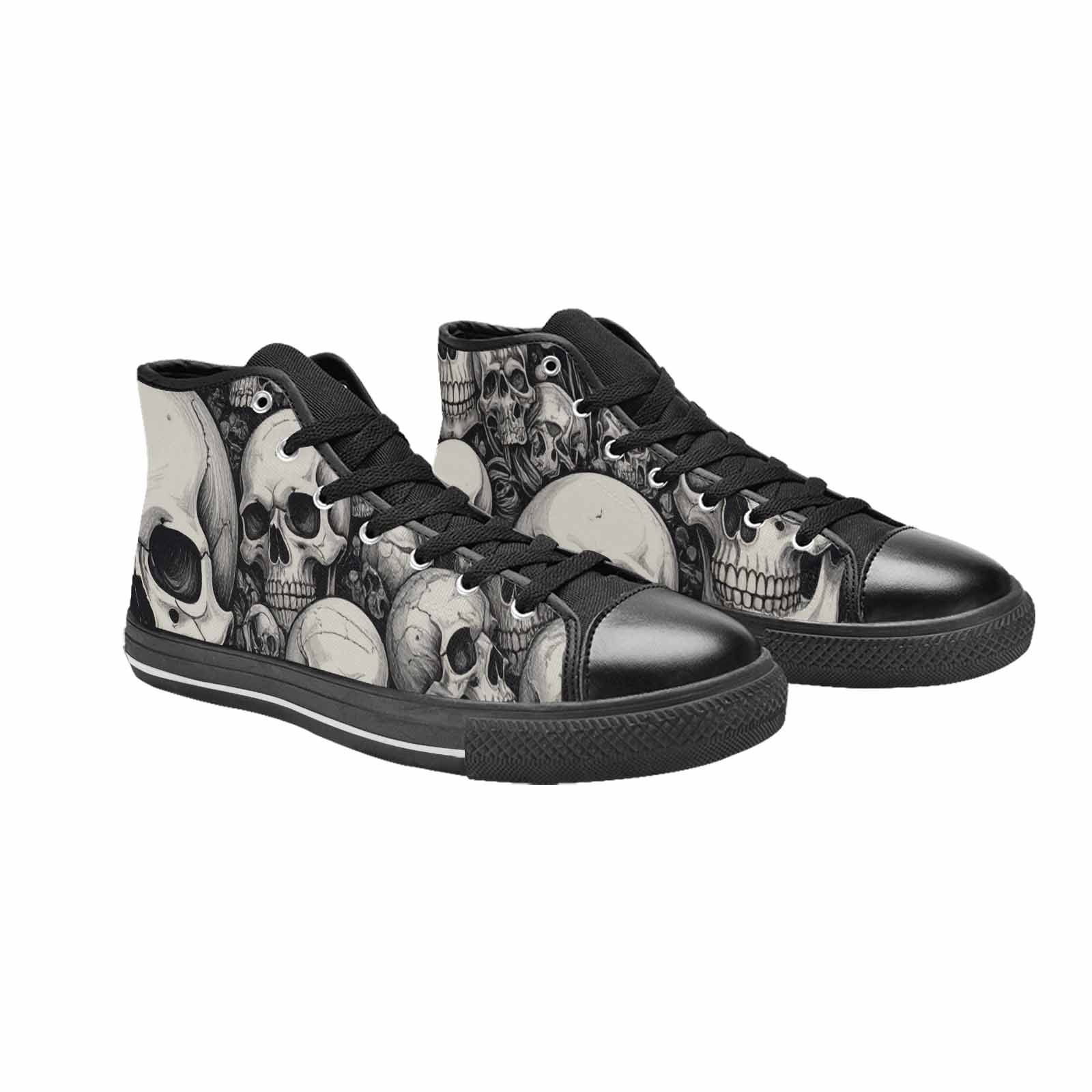 WOMEN'S Skulls - Classic High Top Canvas Surreal Custom Shoes