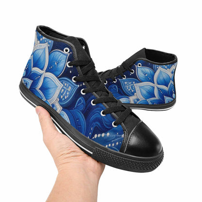 WOMEN'S Boho Mandala High Top Canvas Grunge Custom Shoes