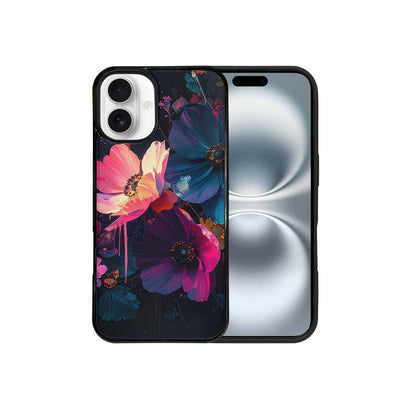 iPhone 16 Plus Case — Shadowy Glitch Floral Pattern Hundreds Of, Custom Art Phone Cover