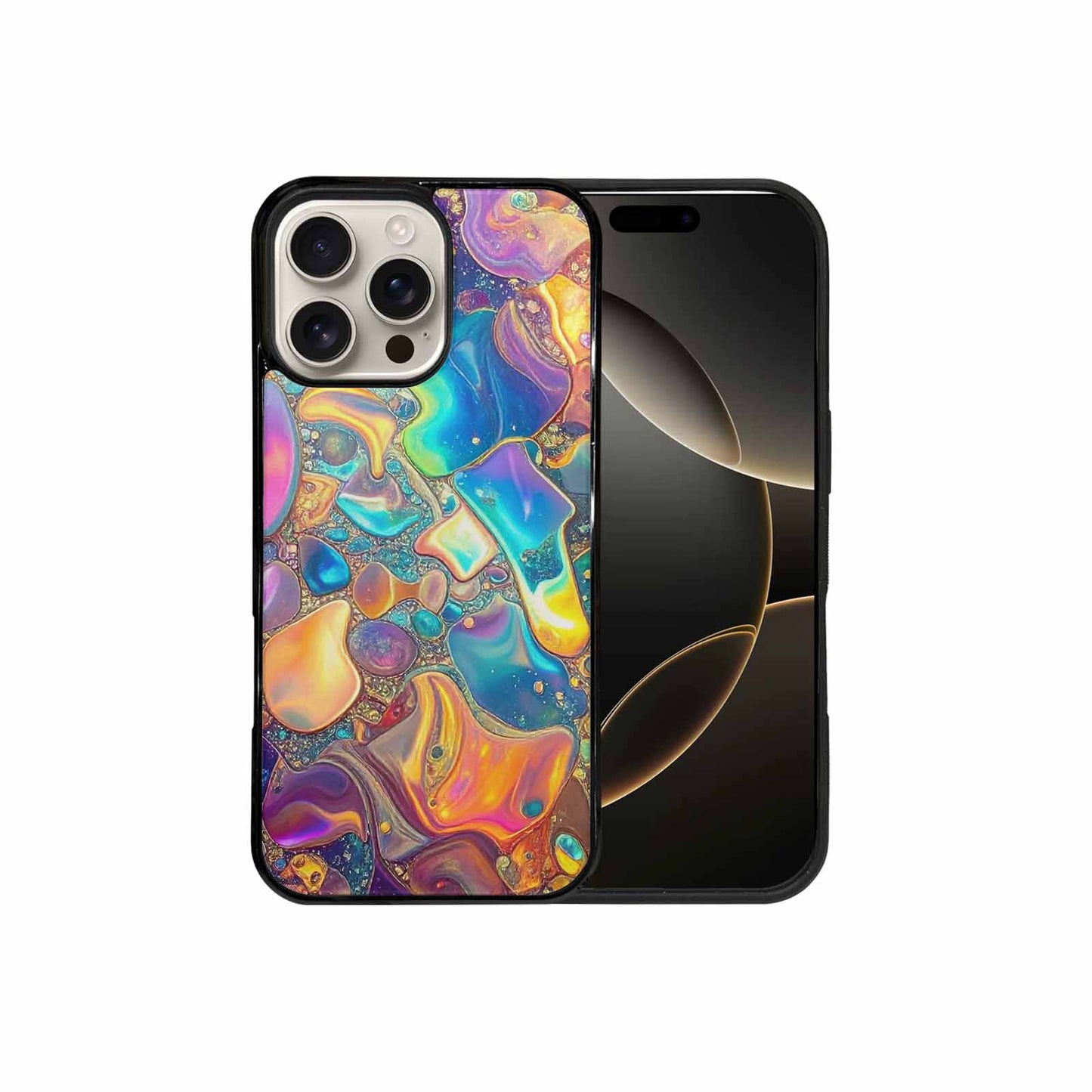 iPhone 16 Pro Max Case — Holographic Iridescent Shimmer Pattern Hundreds Of, Custom Printed Phone Case