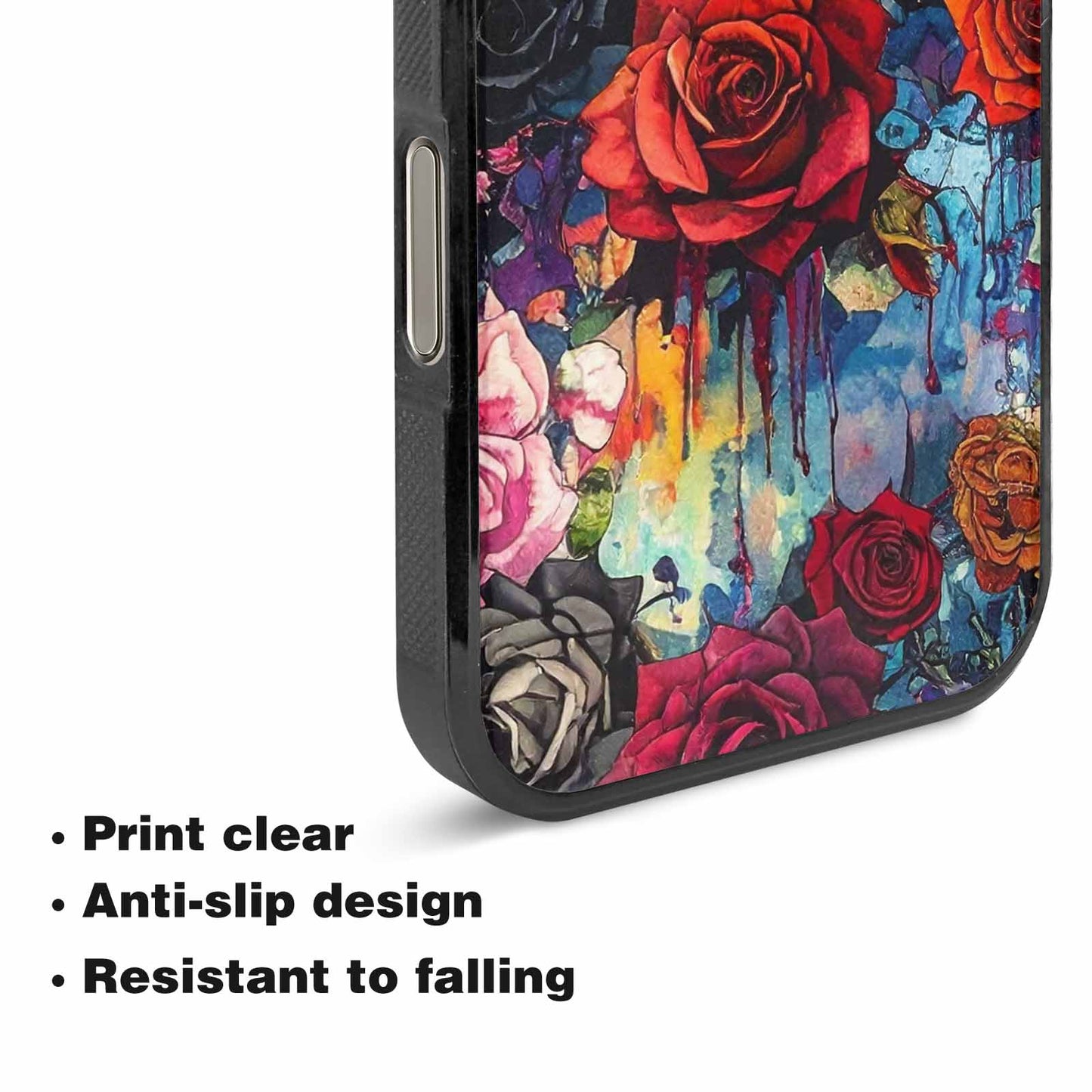iPhone 16 Pro Case — Gothic Rose Gothic Roses Pattern Hundreds, Custom Printed Phone Case