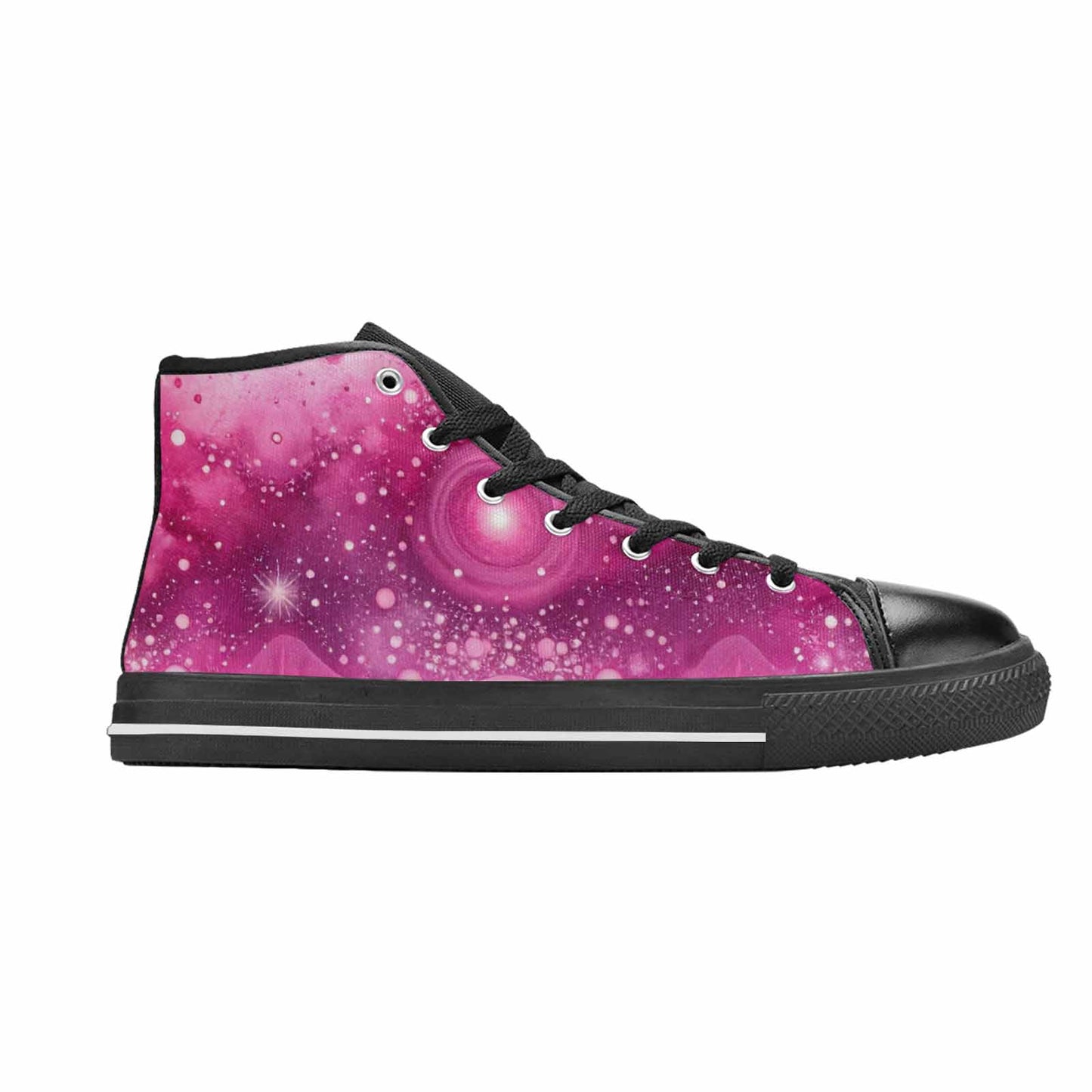 MEN'S Galaxy Art - High Top Canvas Cottagecore Shoes
