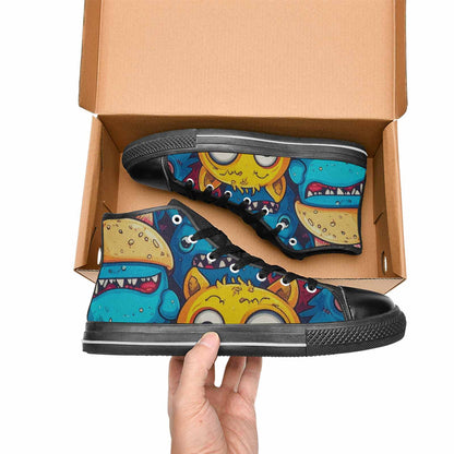 MEN'S Cartoon Monster Character High Top Canvas Aesthetic Shoes