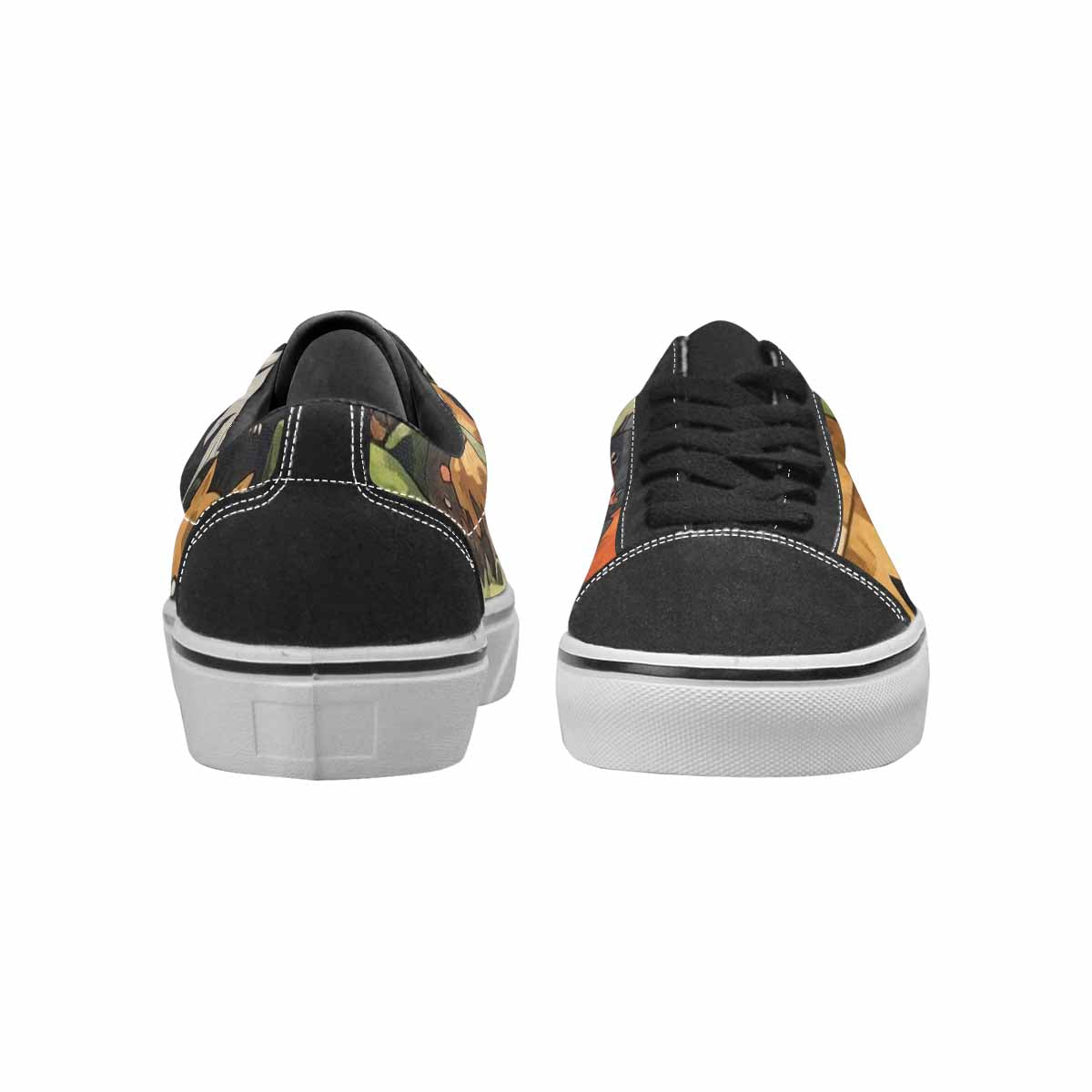 WOMEN'S Monsters  Camo Monsters Lace-Up Canvas Cottagecore Sneakers