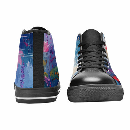 MEN'S Monet-Style Impressionist Water High Top Canvas Dreamcore Custom Shoes