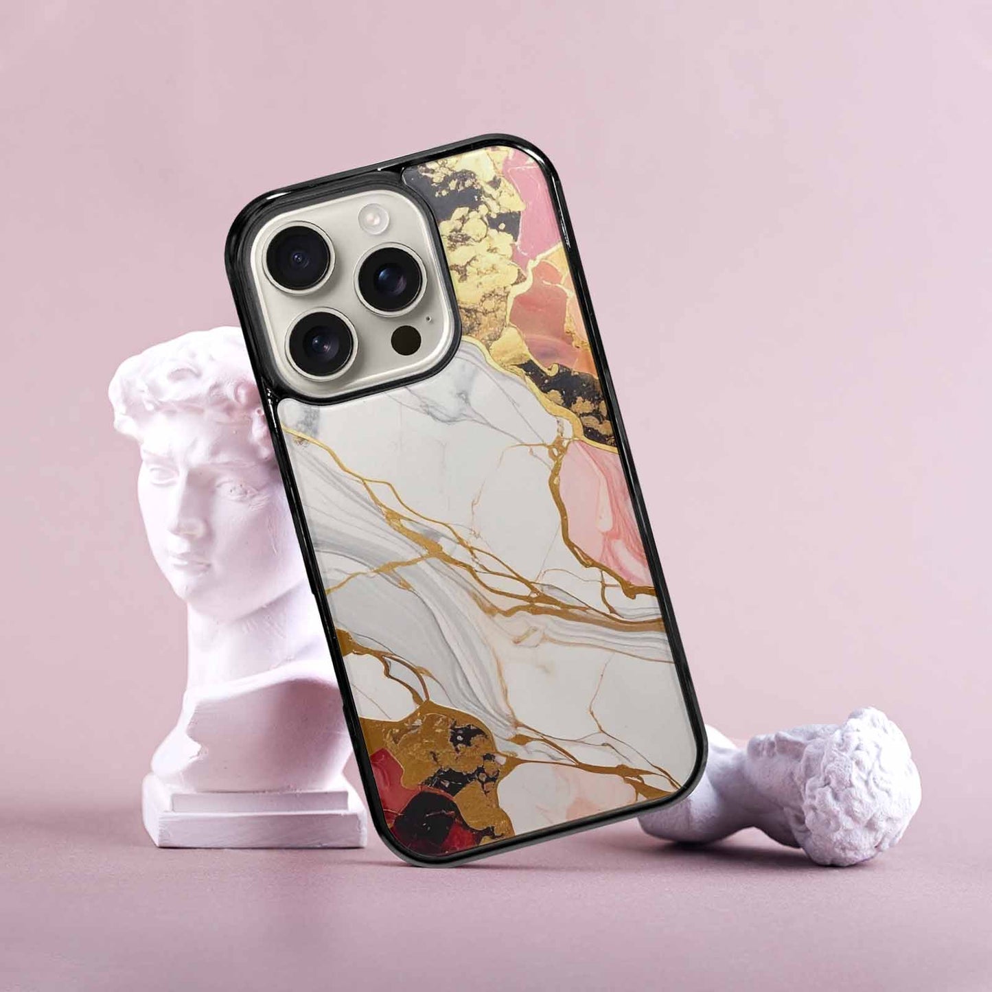 iPhone 16 Pro Case — Marble Vein Marble Veins Pattern Hundreds, Custom Phone Case