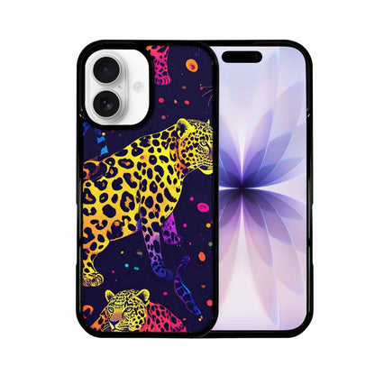 iPhone 17 Case — Leopard Print Neon Seamless Animal Print, Unique Phone Case Design