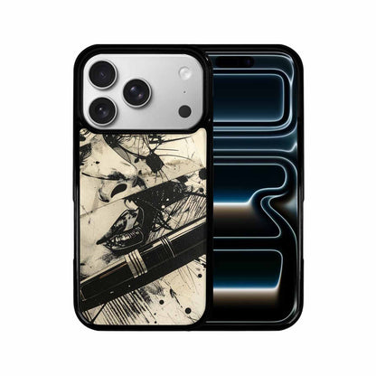 iPhone 17 Pro Case — Black And White Solid Black Retro, Customized Protective Case