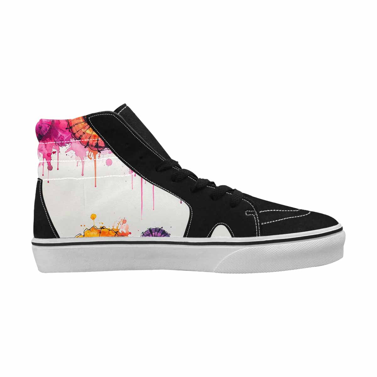 MEN'S Tie High Top Canvas Vivid Custom Sneakers