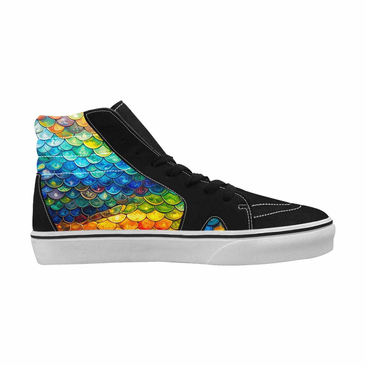 MEN'S Reptile Scale High Top Canvas Dark Academia Sneakers