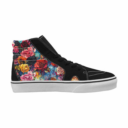 MEN'S Gothic Rose High Top Canvas Aesthetic Custom Shoes