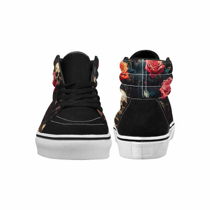 MEN'S Skulls Roses Melting Skulls High Top Canvas Dark Academia Custom Sneakers