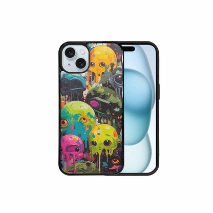iPhone 15 Plus Case — Aliens Camomelting Aliens Patt Sex, Custom Art Phone Cover