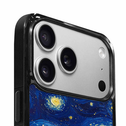 iPhone 17 Pro Case — Swirling Deep Blue Night Sky Galaxy, Personalized Phone Case