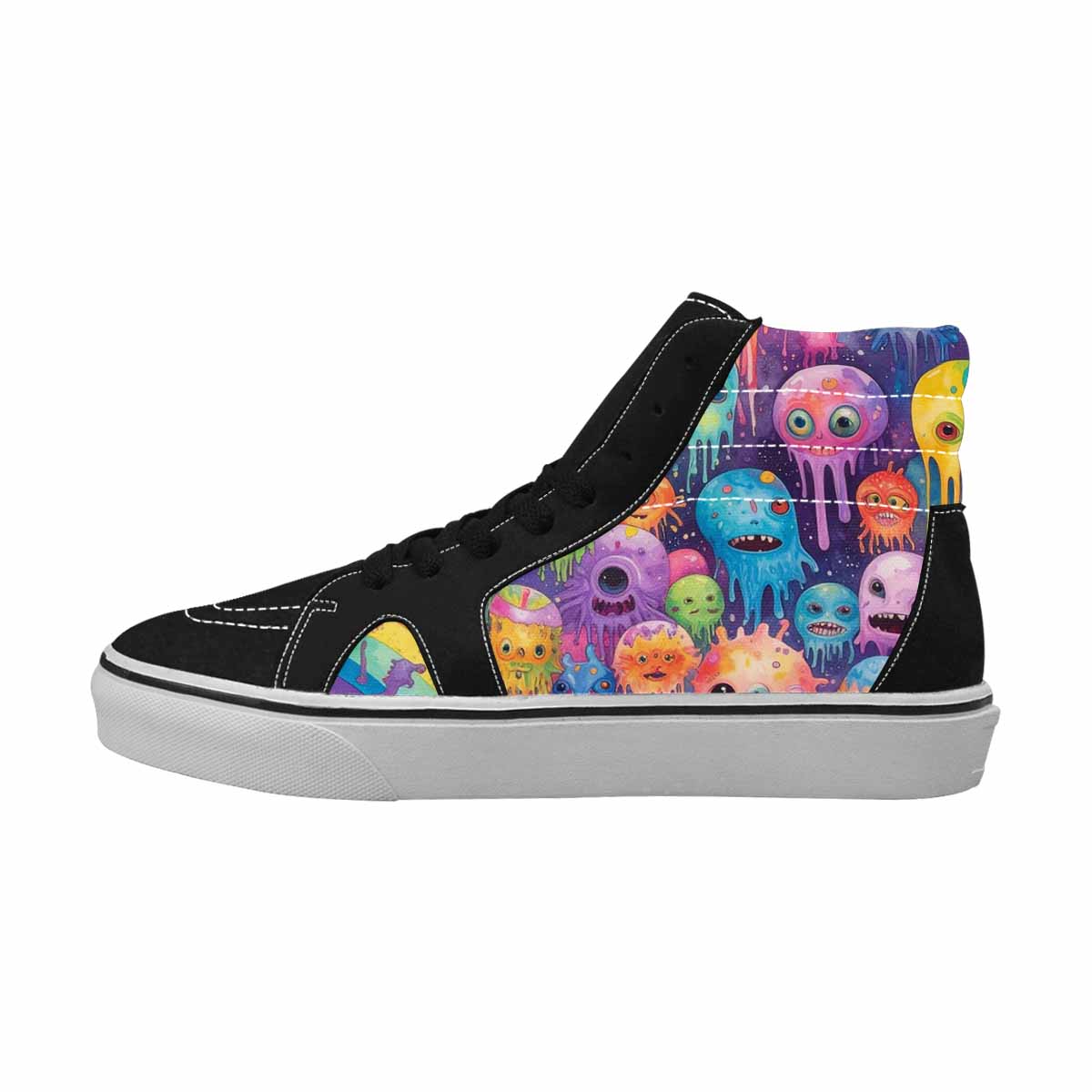 MEN'S Aliens  Tie Dye High Top Canvas Cottagecore Sneakers