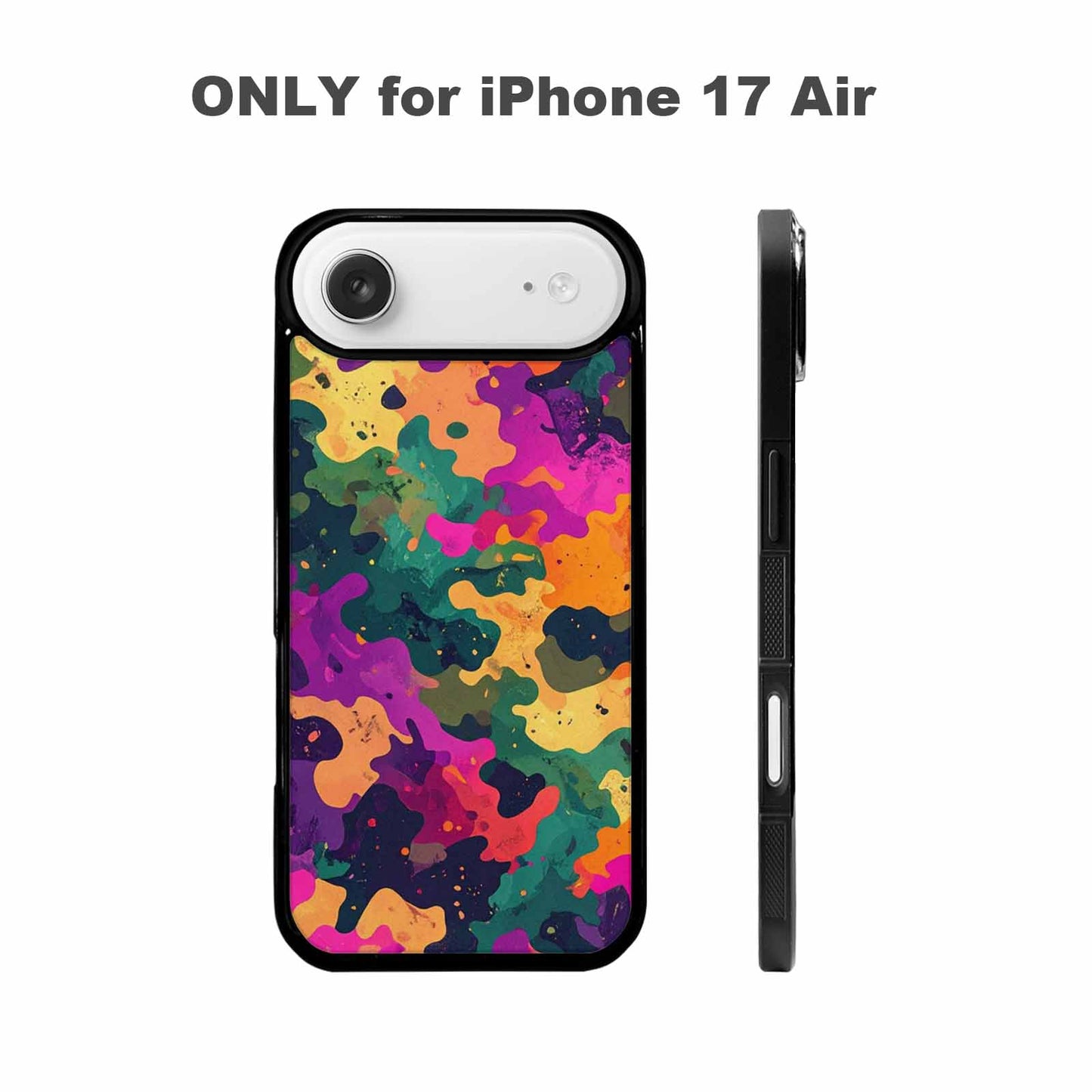 iPhone 17 Air Case — Small Military Camouflage Blotch Pattern Camo, Customized Protective Case