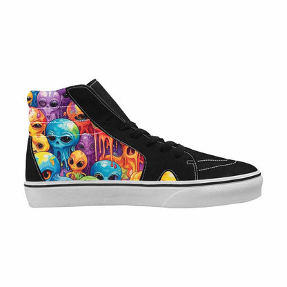 MEN'S Melting Aliens High Top Canvas Surreal Shoes