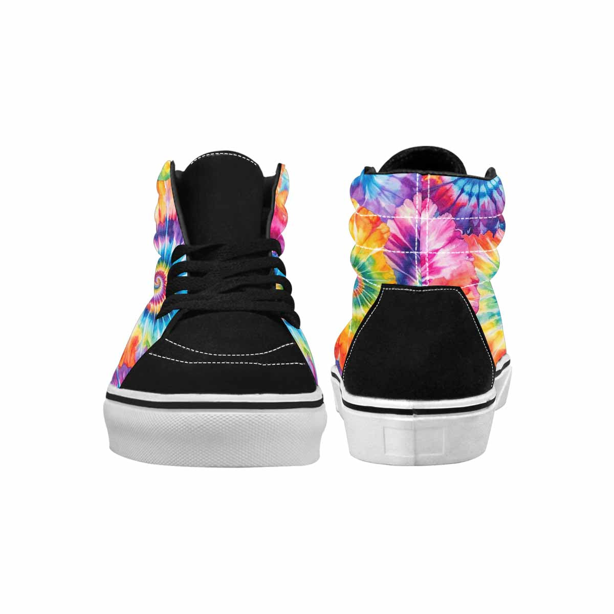 WOMEN'S Tie Dye Swirl High Top Canvas Y2K Sneakers