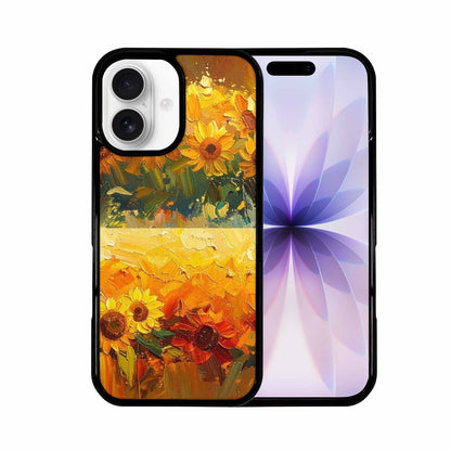 iPhone 17 Case — Impressionist Sunflower Brushstroke Pattern Floral, Custom Printed Phone Case