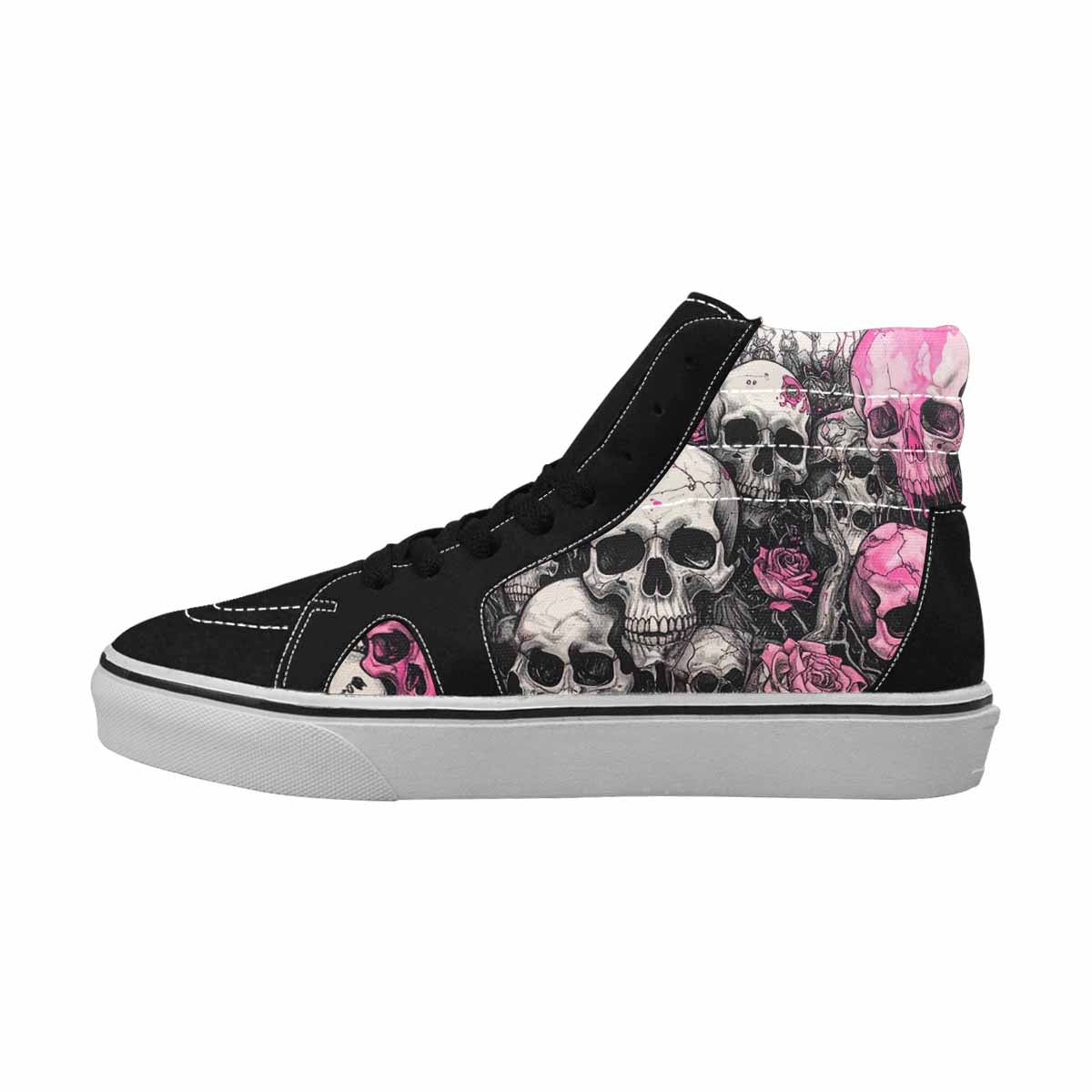 MEN'S Skull Roses High Top Canvas Grunge Shoes