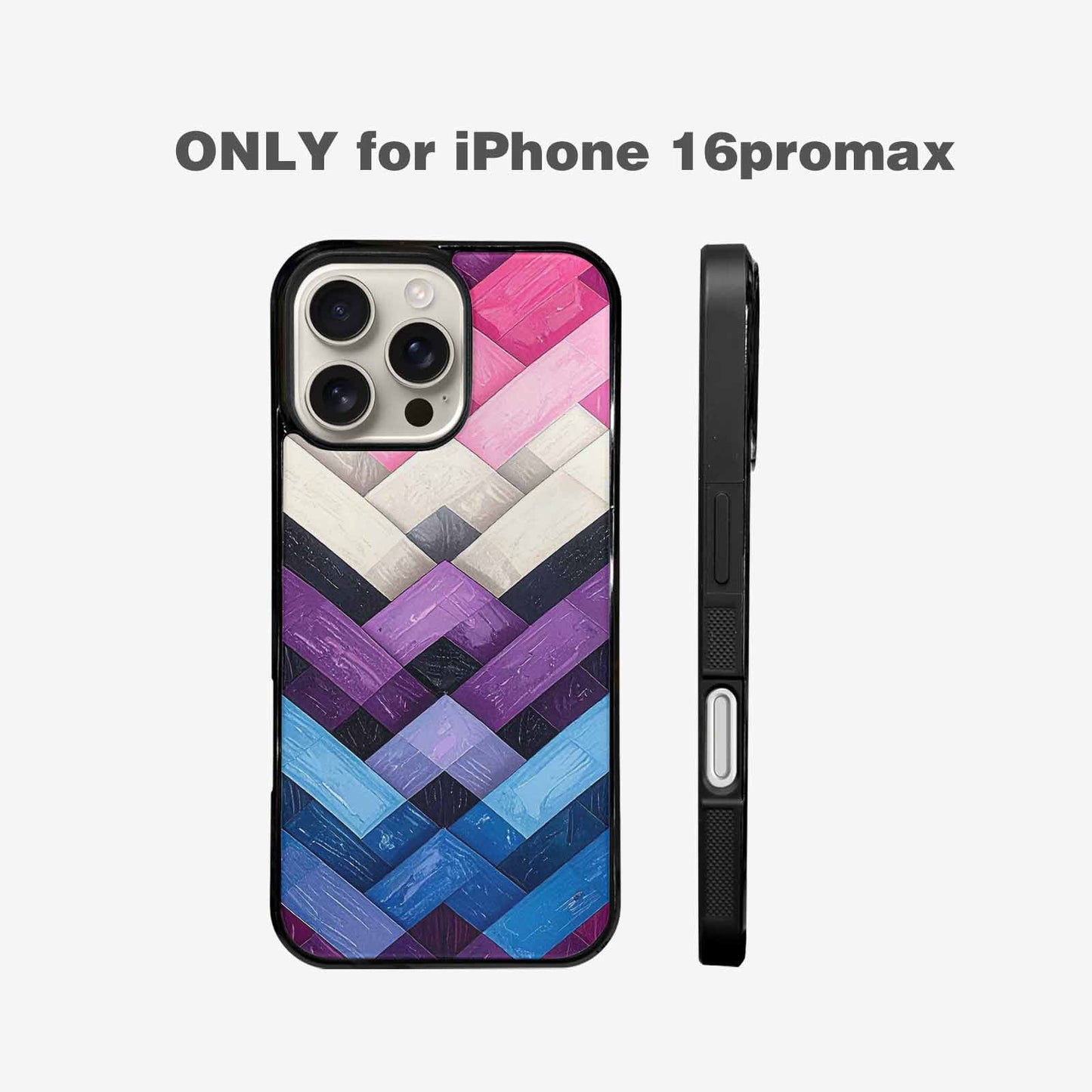 iPhone 16 Pro Max Case — Genderfluid Flag Color Theme Small Rainbow, Custom Made Phone Cover