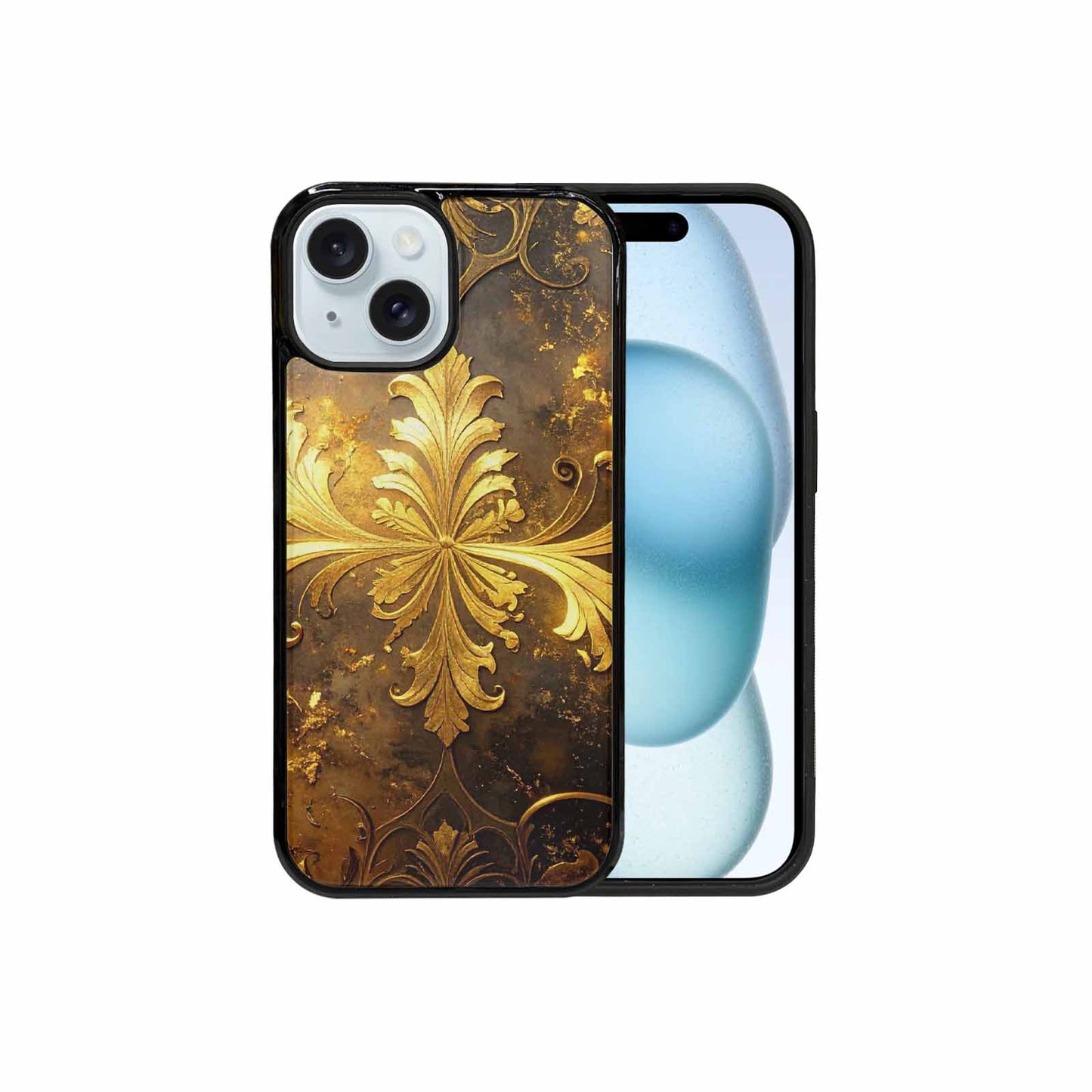 iPhone 15 Case — Klimt Gold Leaf Artwork Pattern, Custom Made Phone Cover